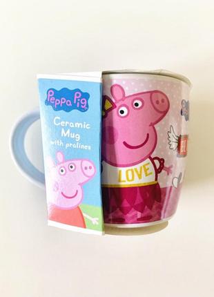 Чашка свинка пеппа ceramic mug with praline 250ml