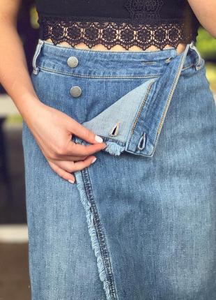 Юбка джинсова на запах4 фото