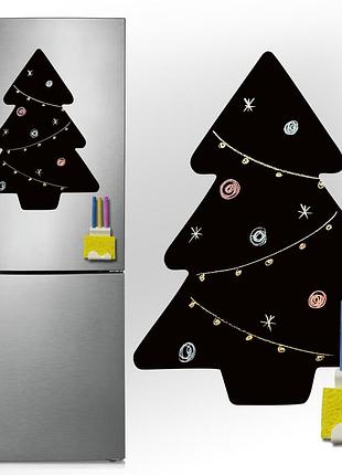 Магнітно-грифельна (крейдова) дошка на холодильник ялинка 3 розмір 40х52 см