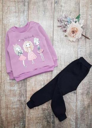 Теплий костюм на дівчинку. трехнить, фліс. двунить