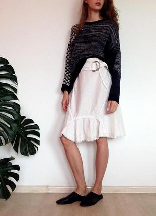 Юбка миди хлопок, лён