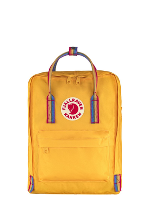 Рюкзак fjallraven kanken warm yellow-rainbow pattern.1 фото