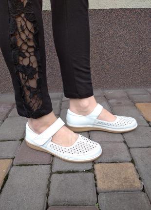 Туфли женские летние белые2 фото