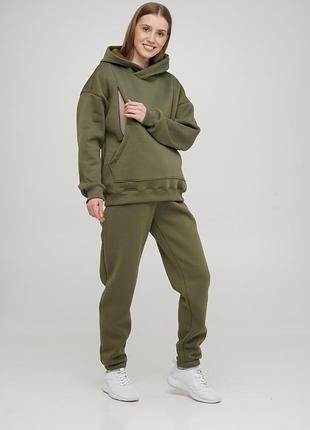 Спортивный костюм с секретами для кормления и зауженными штанами для беременных и кормящих
