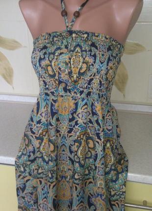 Красивое летнее длинное женское платье сарафан макси р.m/l2 фото