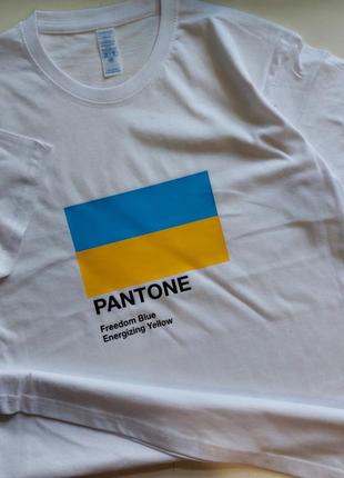 Футболка біла патріотична прапор pantone