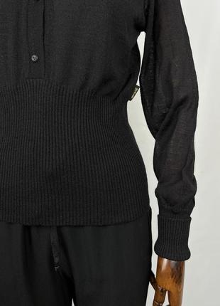 Оригінальний вовняний пуловер поло versace jeans couture з лого3 фото