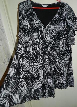 Женственная,трикотажная блузка-туника большого размера,батал.yours,турция