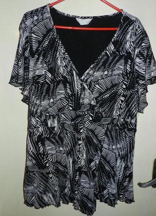Женственная,трикотажная блузка-туника большого размера,батал.yours,турция5 фото
