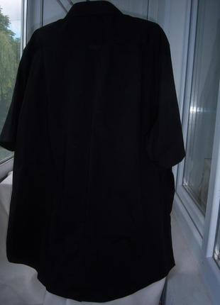 Сорочка чоловіча чорна великого розміру  49/192 фото