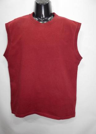 Чоловіча трикотаюча футболка безруквка fruit of the loom р.50 114mф (тільки в вказаному розмірі, тільки 1 шт)