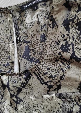 Блуза блузка в змеиный принт хаки оливка шелк3 фото