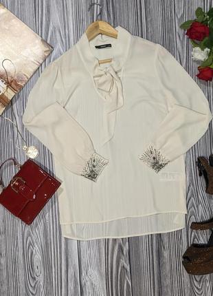 Шифонова молочна блуза oasis #224