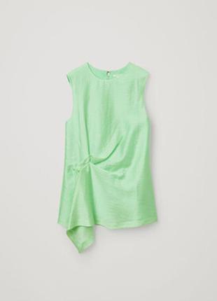 Sale! яркий неоновый топ блуза со сборкой cos1 фото