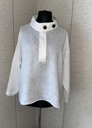 Стильна блуза zara з льону3 фото