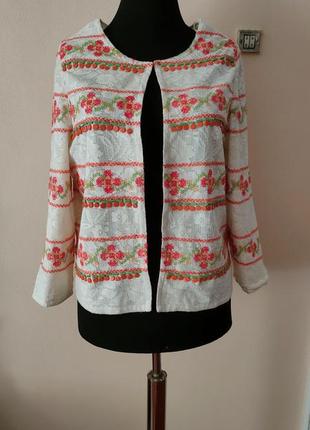 Жакет накидка жіночий вишиванка