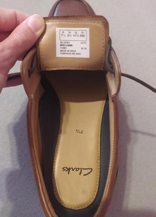 Нові шкіряні туфлі кожаные туфли clarks 41 р.6 фото