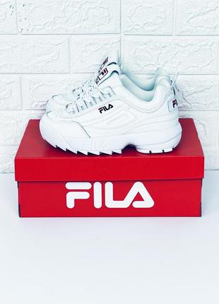 Кросівки жіночі білі fila disraptor white кросовки фила2 фото