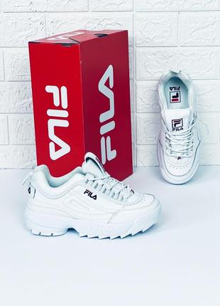 Кросівки жіночі білі fila disraptor white кросовки фила6 фото