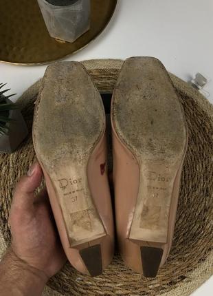 Лаковые кожаные туфли на устойчивом каблуке christian dior original fa 01118 фото