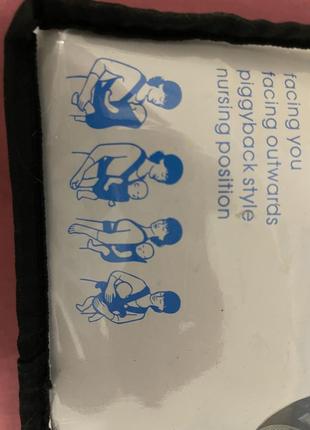 Ерго рюкзак-кенгуру mothercare 4 positions, для новонароджених, нагрудна переноска для дитини.3 фото