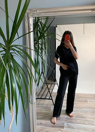 Футболка asos цікавого крою чорного кольору5 фото