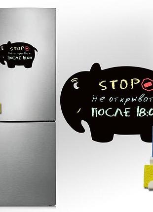 Магнітно-грифельна (крейдова) дошка на холодильник слон розмір 20х30см