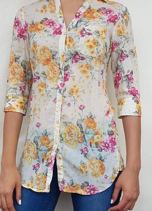 Сорочка bershka блуза в квіточку
