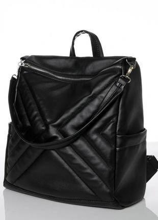 Рюкзак - сумка черный женский, подростковый, школьный для девочки подростка старшеклассницы 8 9 10 11 класс4 фото