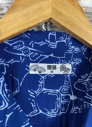 Новая шведка uniqlo рубашка гавайка гавайская поло футболка2 фото