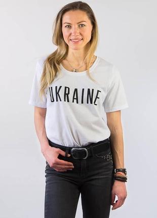 Розпродаж біла жіноча футболка україна чорна біла