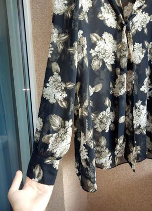 Полупрозрачная блуза в цветочный принт next.3 фото