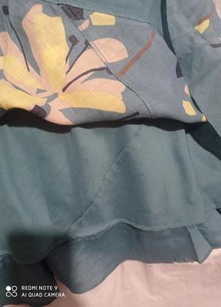Лляное рами рамия крапива бирюзовое  платье сарафан monsoon лён лен льон льняное льяное4 фото