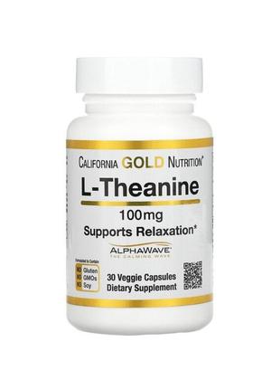 California gold nutrition l-теанін 100 мг - 30 капсул / сша1 фото