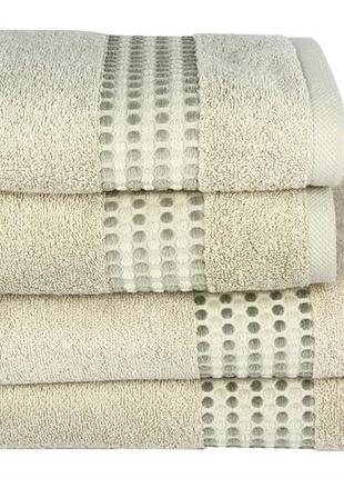 Рушник махровий maisonette classy 50*100 бежевий 460 г/м2