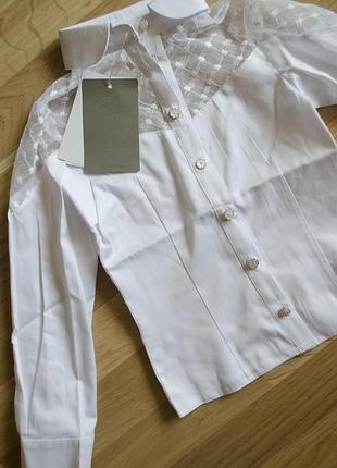 Фірмова блузка-рубашка в школу, під сарафан жикет спідницю штани