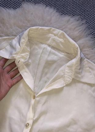 Натуральна шовкова блуза сорочка шовк бежева5 фото