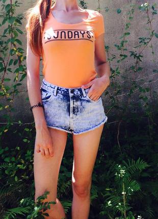Трендовые джинсовые шорты варенки topshop moto