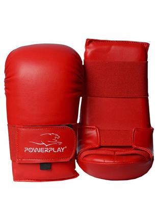 Перчатки для карате powerplay 3027  красные l (3188)