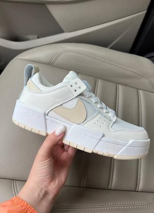 Жіночі кросівки nike sb dunk low beige white 36-37-38-39-40-41