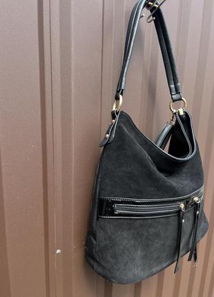 Сумка жіноча мішок сумка женская шопер натуральная замша2 фото