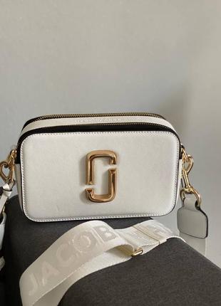 Жіноча сумка шопер клатч в стилі mj logo white жіноча
