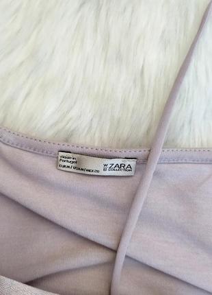 Майка шкіряна на тонких бретелях з мереживом zara экокожа5 фото