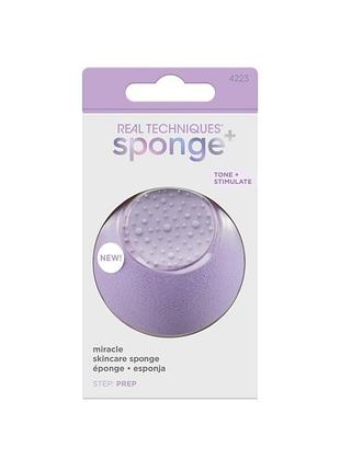 Real techniques sponge+, miracle skincare sponge, with vegan collagen, step: prep, 1 sponge