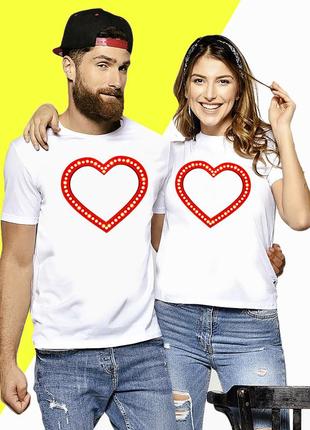 Парные футболки с принтом "сердце с лампочками" push it