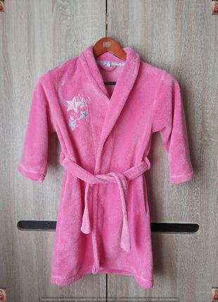 Фірмовий primark теплий м'який плюшевий халат у соковитому рожевому кольорі на 7-8 років