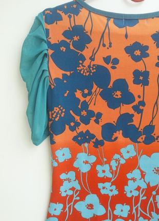 Изумительное летнее платье омбре с цветами s xs4 фото