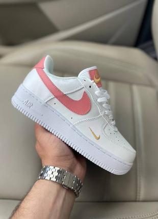 Женские кроссовки nike air force 1 low white pink 36-37-39-40-41