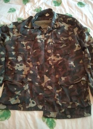 Пиджак,куртка,жакет камуфляж хаки с карманами на пуговицах мужская военная,армейская