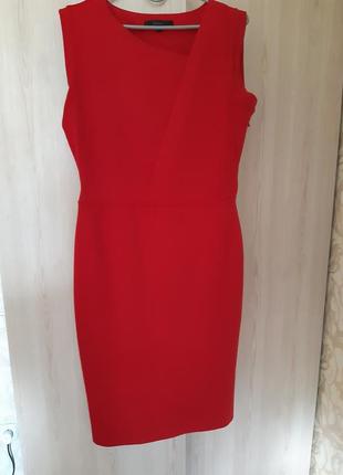 Брендова сукня-футляр червона2 фото